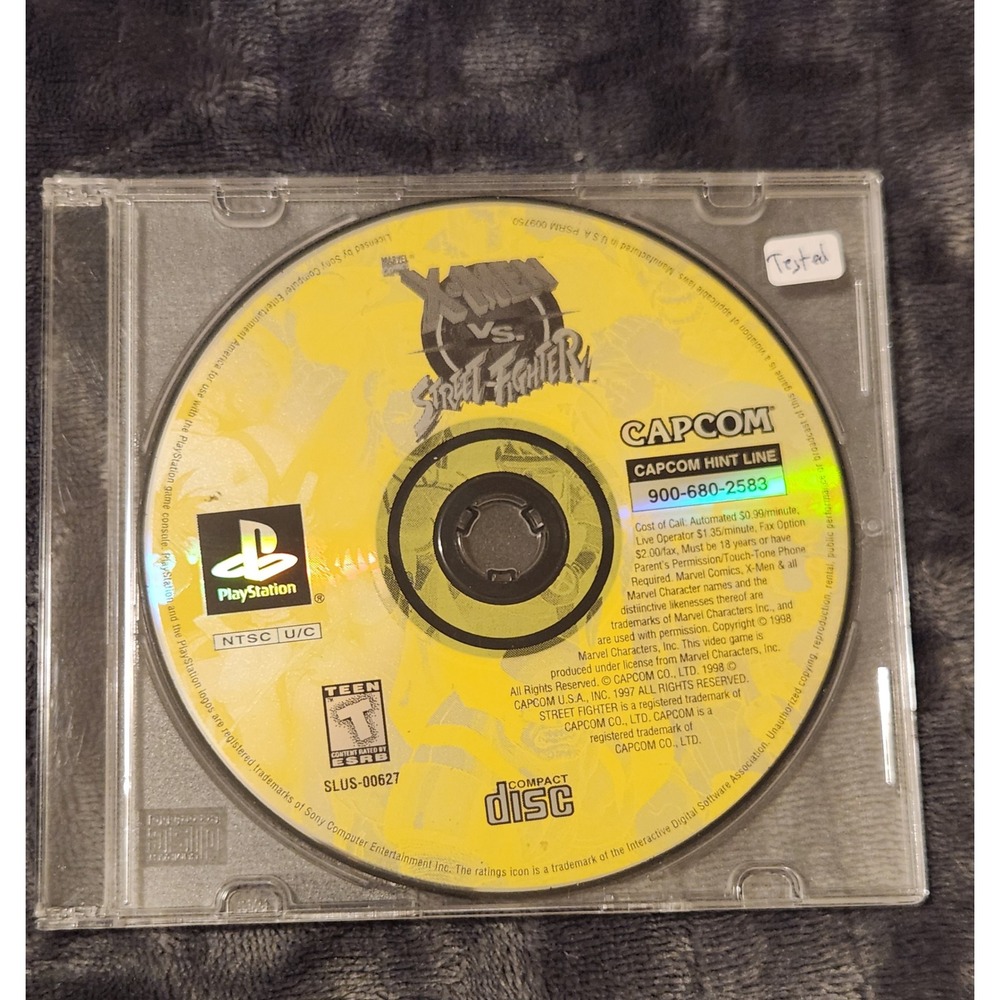 X-Men vs. Street Fighter Sony PlayStation 1 PS1 1998 Capcom Disc Only